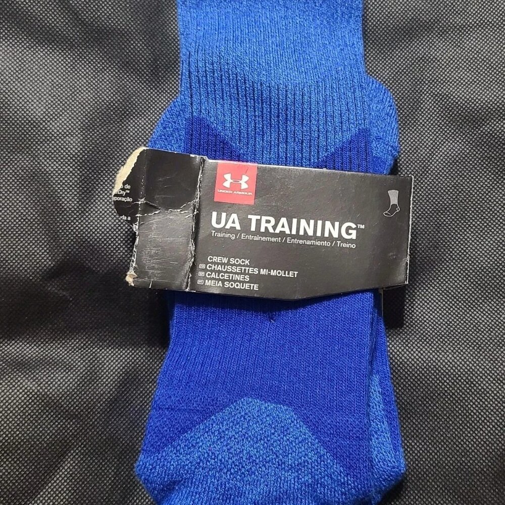 Under Armour UA Training blue Men's size 8-12 socks (Torn packaging)